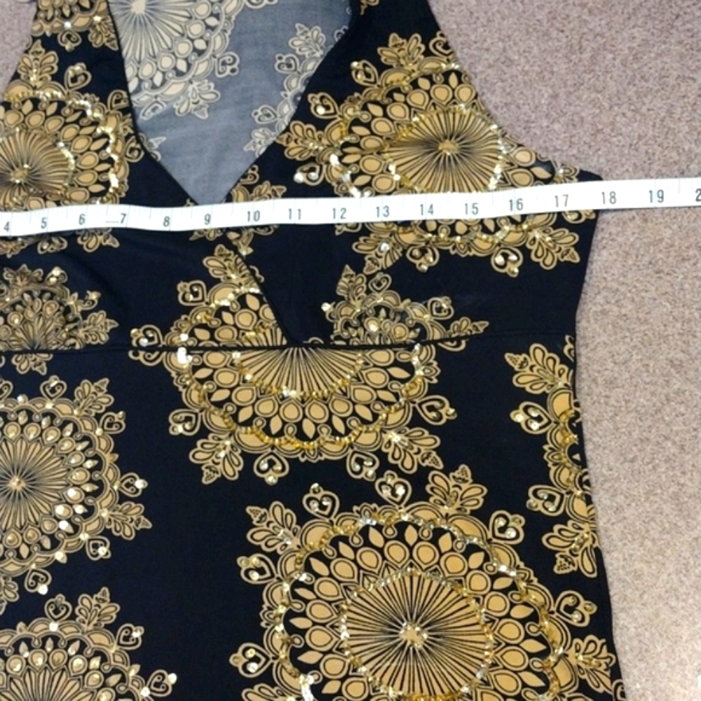 🖤INC Black With Gold Sequins Top - Picture 6 of 8